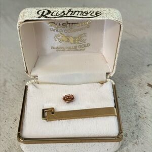 12k Rushmore Black hills gold tie tack + bonus clip